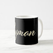 Ayman Name whitegold Tasse Teetasse Kaffeetasse (VorderseiteRechts)