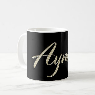Ayman Name whitegold Tasse Teetasse Kaffeetasse