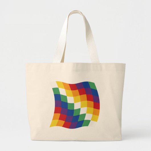 Aymara Flag Tote Bag Jumbo Stoffbeutel (Vorne)