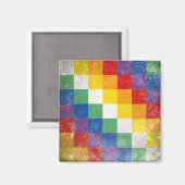 Aymara-Menschenflagge Magnet (Vorderseite/Rückseite)