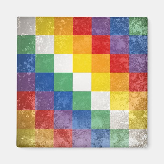 Aymara-Menschenflagge Magnet (Vorne)