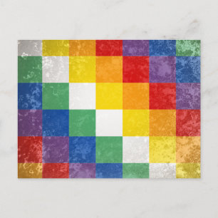 Aymara-Menschenflagge Postkarte