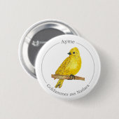 Ayme - Goldammer aus Natlara Button (Vorne & Hinten)