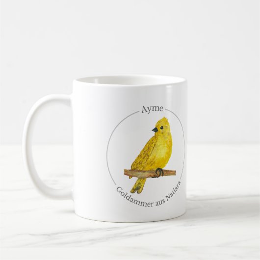 Ayme - Goldammer aus Natlara Kaffeetasse (Links)