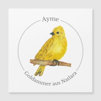 Ayme - Goldammer aus Natlara Magnetkarte