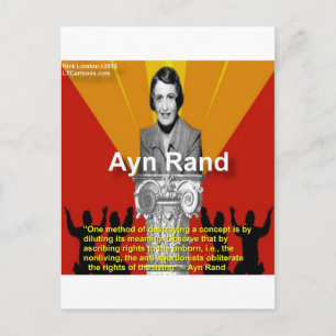 Ayn Rand & Abtreibungszitat Geschenke & T-Shirts Postkarte