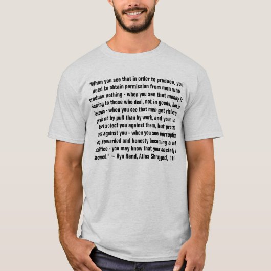 Ayn Rand, Atlas gezuckt T-Shirt (Vorderseite)