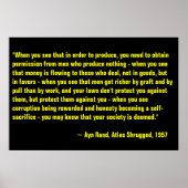 Ayn Rand, Atlas Shrugged Poster (Vorne)