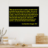 Ayn Rand, Atlas Shrugged Poster (Küche)