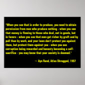 Ayn Rand, Atlas Shrugged Poster (Vorne)