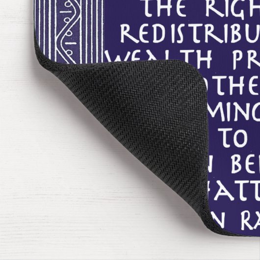 Ayn Rand auf Wiederverteilung des Reichtums Mousepad (Ecke)