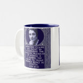 Ayn Rand auf Wiederverteilung des Reichtums Zweifarbige Tasse (Vorderseite Links)