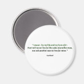 Ayn Rand Quote Magnet (Vorderseite/Rückseite)
