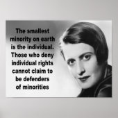 Ayn Rand Quote Poster (Vorne)