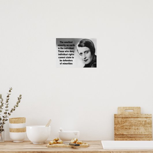 Ayn Rand Quote Poster (Küche)