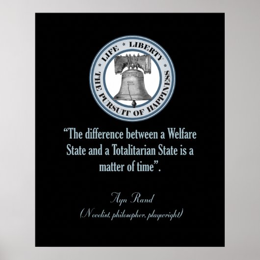 Ayn Rand Quote (Totalitarismus) Poster (Vorne)