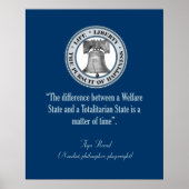 Ayn Rand Quote (Totalitarismus) Poster (Vorne)