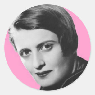 ayn-rand runder aufkleber