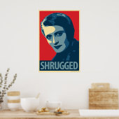 Ayn Rand - Shrugged: OHP Poster (Küche)