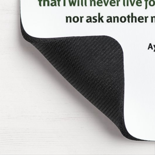 Ayn Rand-Zitat Mousepad (Ecke)