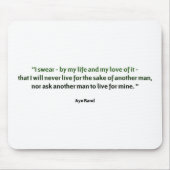 Ayn Rand-Zitat Mousepad (Vorne)