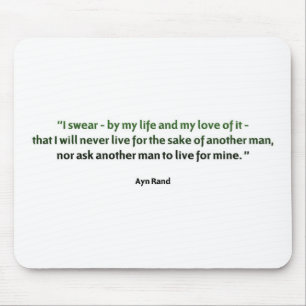 Ayn Rand-Zitat Mousepad
