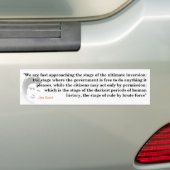 Ayn Rand Zitat über die ultimative Inversion Autoaufkleber (Auf Auto)