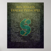 Ayn Rands "Trader Principle" Poster (Vorne)