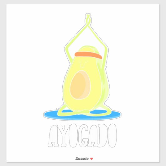 Ayogado Avocado Yoga Lover Aufkleber (Blatt)