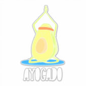 Ayogado Avocado Yoga Lover Aufkleber (Vorderseite)