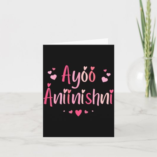 Ayóó Ánííníshní - I Love You In Navajo With Cute N Karte (Vorderseite)
