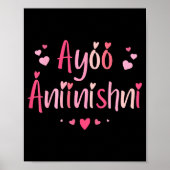 Ayóó Ánííníshní - I Love You In Navajo With Cute N Poster (Vorne)