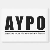 AYPO Black Logo Magnet (Vorderseite)
