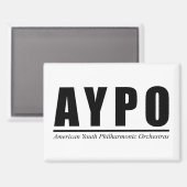 AYPO Black Logo Magnet (Vorderseite/Rückseite)