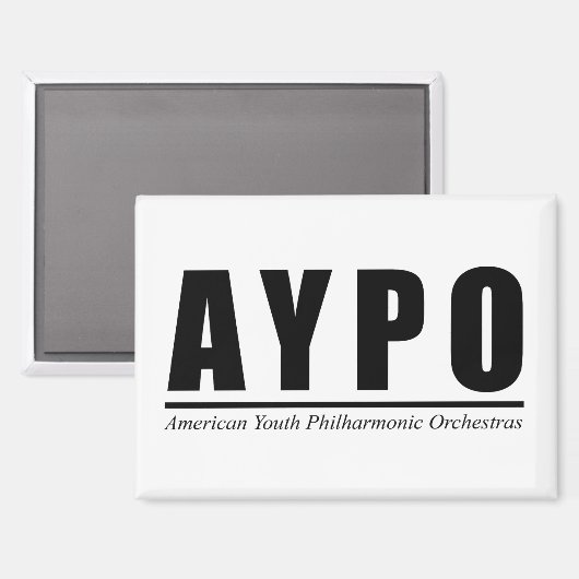 AYPO Black Logo Magnet (Vorderseite/Rückseite)
