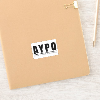 AYPO Black Logo Weißer Hintergrund Aufkleber