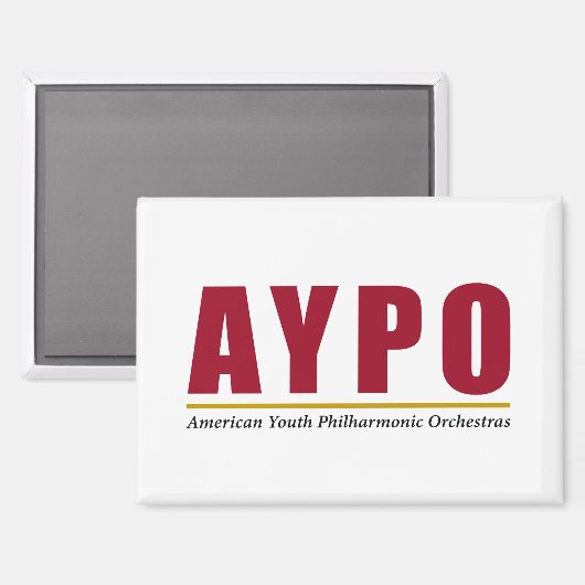 AYPO Red Logo Magnet (Vorderseite/Rückseite)
