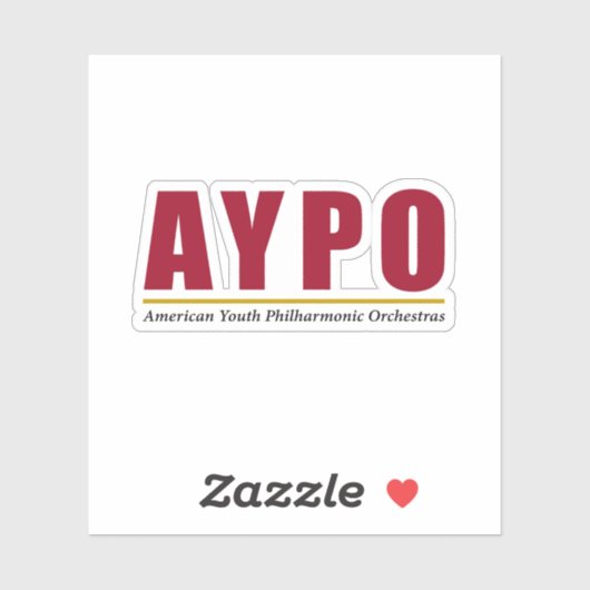 AYPO Rote Logo-Aufkleber Aufkleber (Blatt)