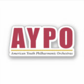 AYPO Rote Logo-Aufkleber Aufkleber (Vorderseite)