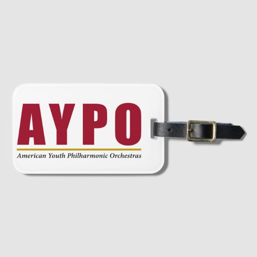 AYPO-Tag (rot) Gepäckanhänger (Vorderseite (Horizontal))
