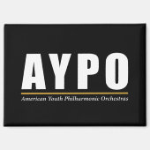 AYPO White Logo Magnet (Vorderseite)