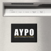 AYPO White Logo Magnet (In Situ (Geschirrspüler))