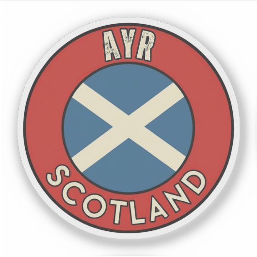 Ayr, Schottland Aufkleber (Vorderseite)