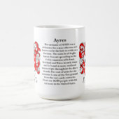Ayres, der Ursprung, die Bedeutung und das Wappen Kaffeetasse (Mittel)
