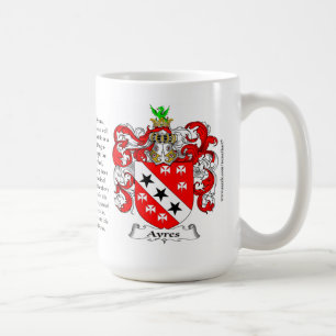 Ayres, der Ursprung, die Bedeutung und das Wappen Kaffeetasse