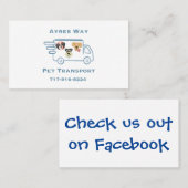 Ayres Way Pet Transport Visitenkarte (Vorne/Hinten)