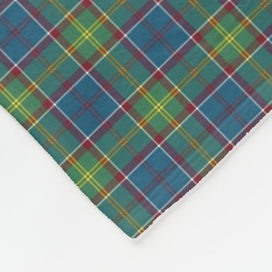 Ayrshire Scotland District Tartan Fleece Blanket (Ecke)