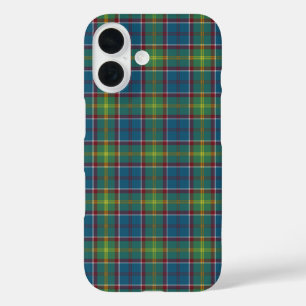 Ayrshire Scotland Tartan Blue und Green Kariert iPhone 16 Hülle