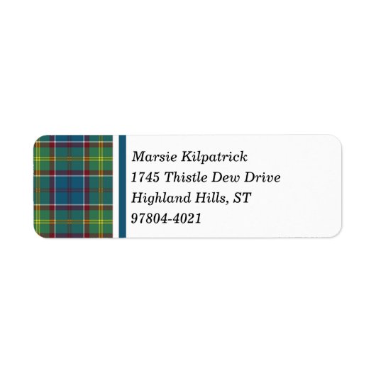 Ayrshire Tartan Blue und Green Scott Kariert (Vorne)