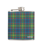 Ayrshire Tartan Mit Monogramm Flachmann (Vorderseite)